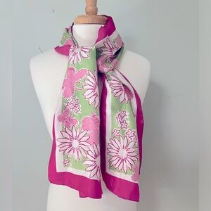 Vintage all silk scarf. Lily Pulitzer limited edition for breast cancer.